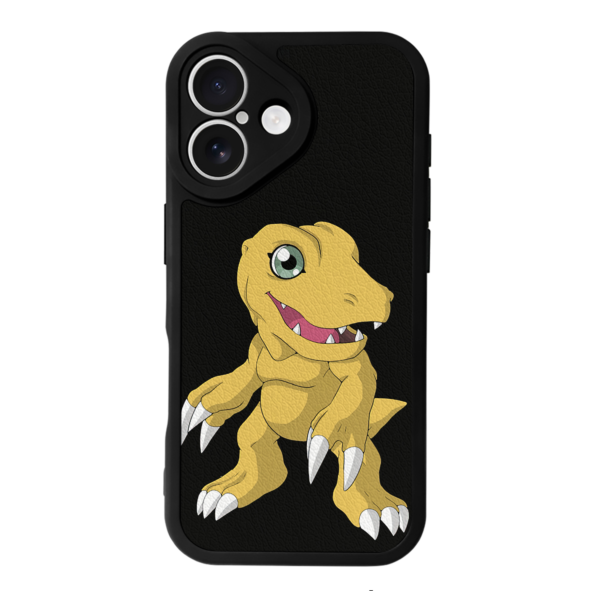 （画像用） Digimon デジタルモンスター/デジモン 【iPhone 16シリーズ対応】シリコンスマホケース（レザー調） 材質：シリコン